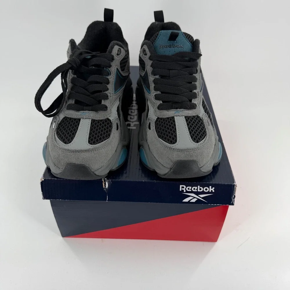 Reebok M Charge Mens Sneakers Med Grey‎ Blue Black AR30246M-NMB Size 9M